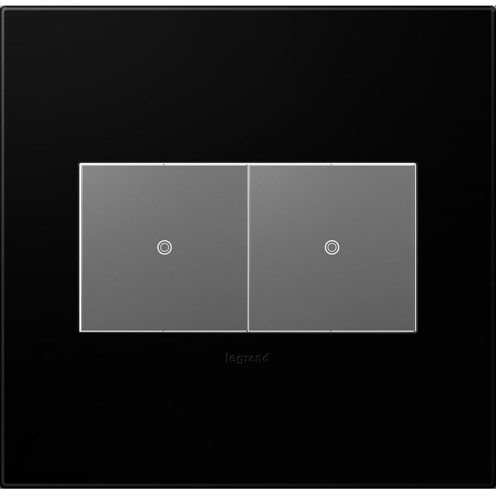 Legrand AWP2GNK4 Adorne Gang Wall Plate, Black Alternate Image 1