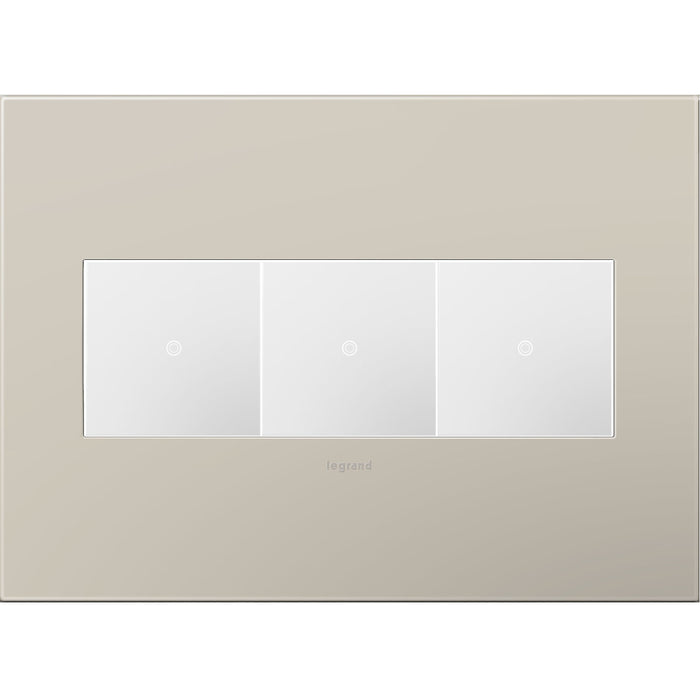 Legrand AWP3GGG4 Adorne Gang Wall Plate, Greige Alternate Image 1