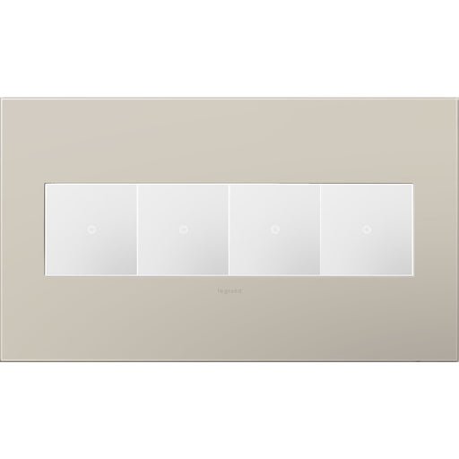 Legrand AWP4GGG4 Adorne Gang Wall Plate, Greige Alternate Image 1