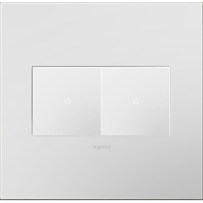 Legrand AWP2GPW4 Adorne Gang Wall Plate, White Alternate Image 1