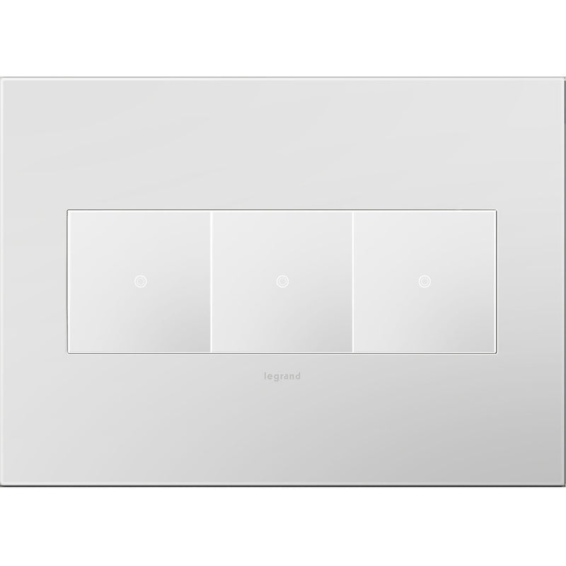 adorne® AWP3GPW4 Matte White Three-Gang Screwless Wall Plate with Microban® Alternate Image.jpg