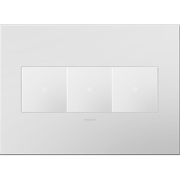 Legrand AWP3GPW4 Adorne Gang Wall Plate, White Alternate Image 1