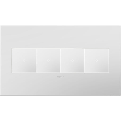 Legrand AWP4GPW4 Adorne Gang Wall Plate, White Alternate Image 1