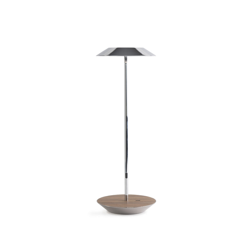 Koncept RYO-SW-CRM-OWT-DSK Royyo LED Desk Lamp, Chrome Body, Oiled Walnut Alternate Image.jpg