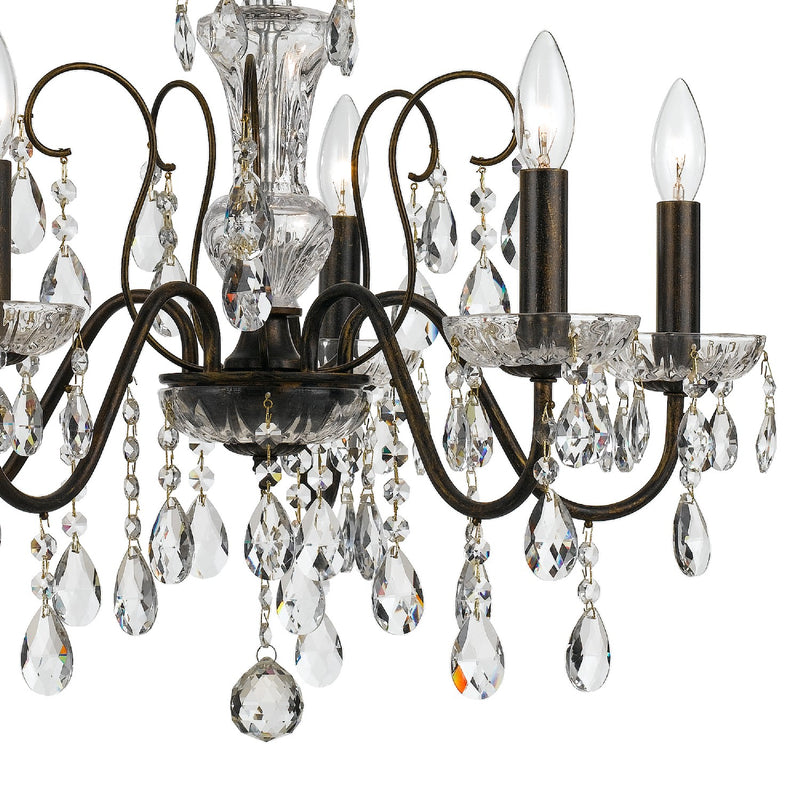 Crystorama 3025-EB-CL-MWP Butler Five Light Chandelier English Bronze Alternate Image 4.jpg