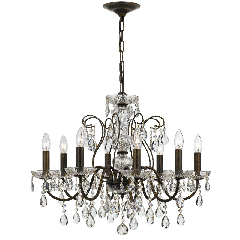 Crystorama 3028-EB-CL-MWP Butler Eight Light Chandelier English Bronze Alternate Image 2.jpg