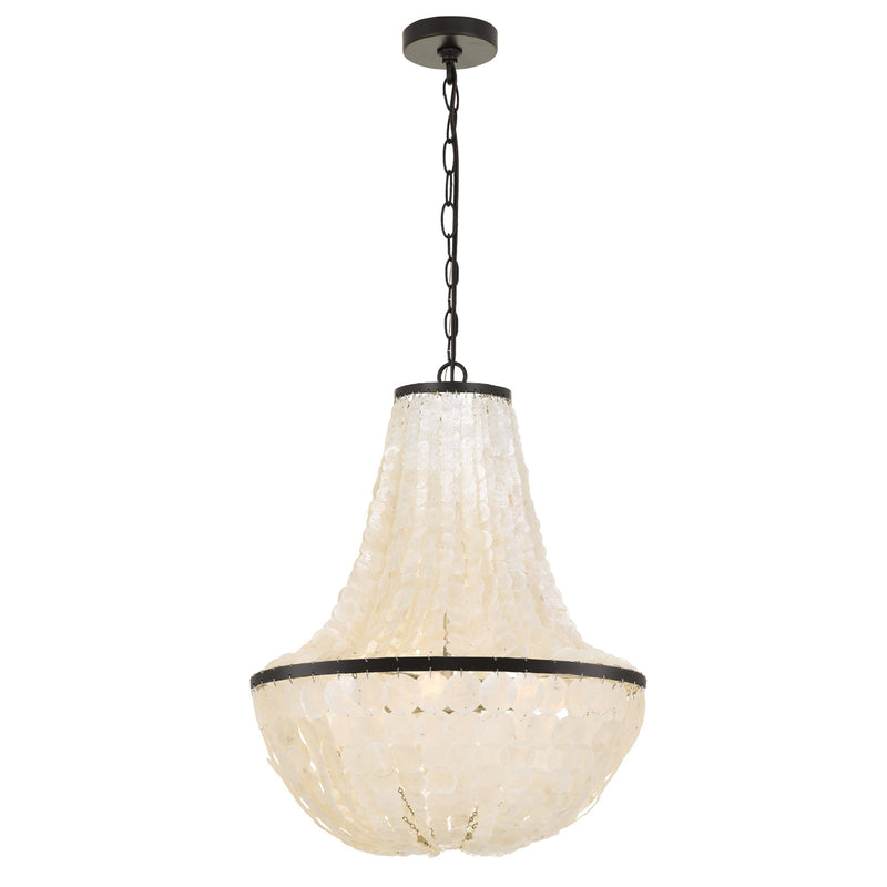 Crystorama BRI-3006-DB Brielle Six Light Chandelier Dark Bronze Alternate Image.jpg