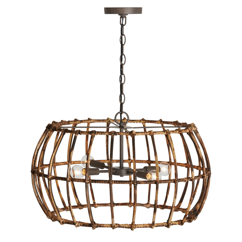 Capital Lighting 335742BY Sanibel Four Light Pendant, Blazed Rattan and Nordic Grey Alternate Image.jpg
