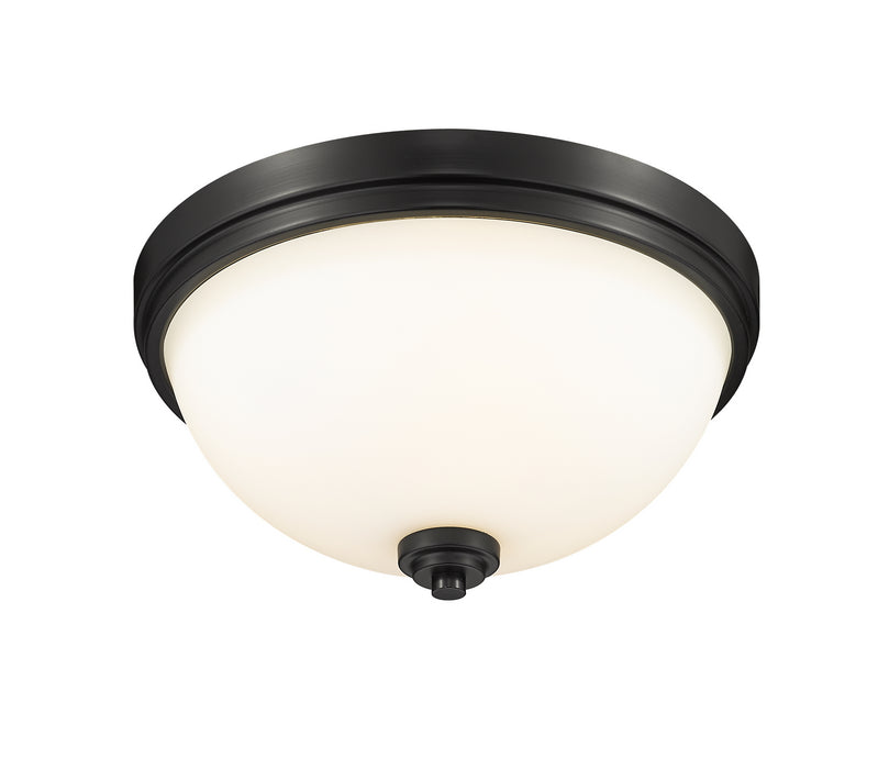 Z-Lite 443F2-MB Ashton Two Light Flush Mount, Matte Black Alternate Image 2.jpg