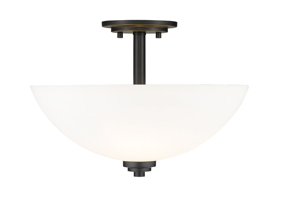 Z-Lite 443SF-MB Ashton Three Light Semi Flush Mount, Matte Black Alternate Image.jpg