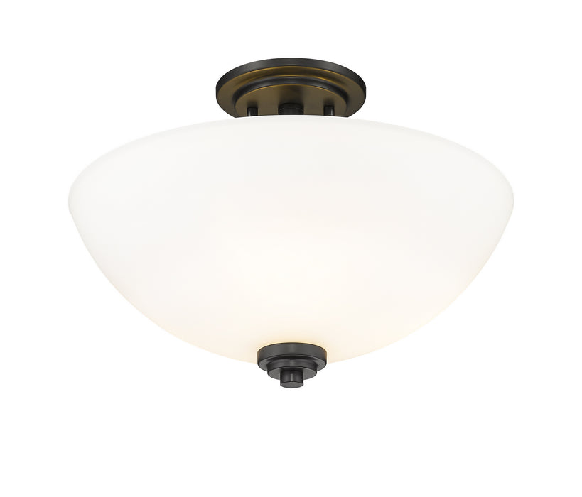 Z-Lite 443SF-MB Ashton Three Light Semi Flush Mount, Matte Black Alternate Image 2.jpg