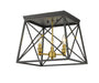 Z-Lite 447F14-MB-OBR Trestle Three Light Flush Mount, Matte Black / Olde Brass Alternate Image.jpg