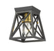 Z-Lite 447F1-MB-OBR Trestle One Light Flush Mount, Matte Black / Olde Brass Alternate Image.jpg