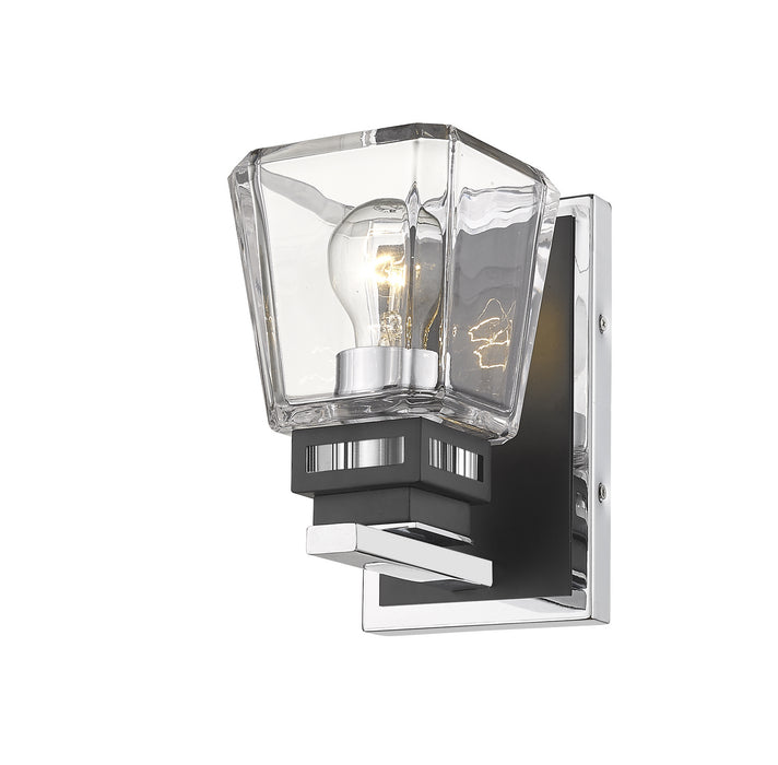 Z-Lite 474-1S-CH-MB Jackson One Light Wall Sconce, Chrome / Matte Black Alternate Image.jpg