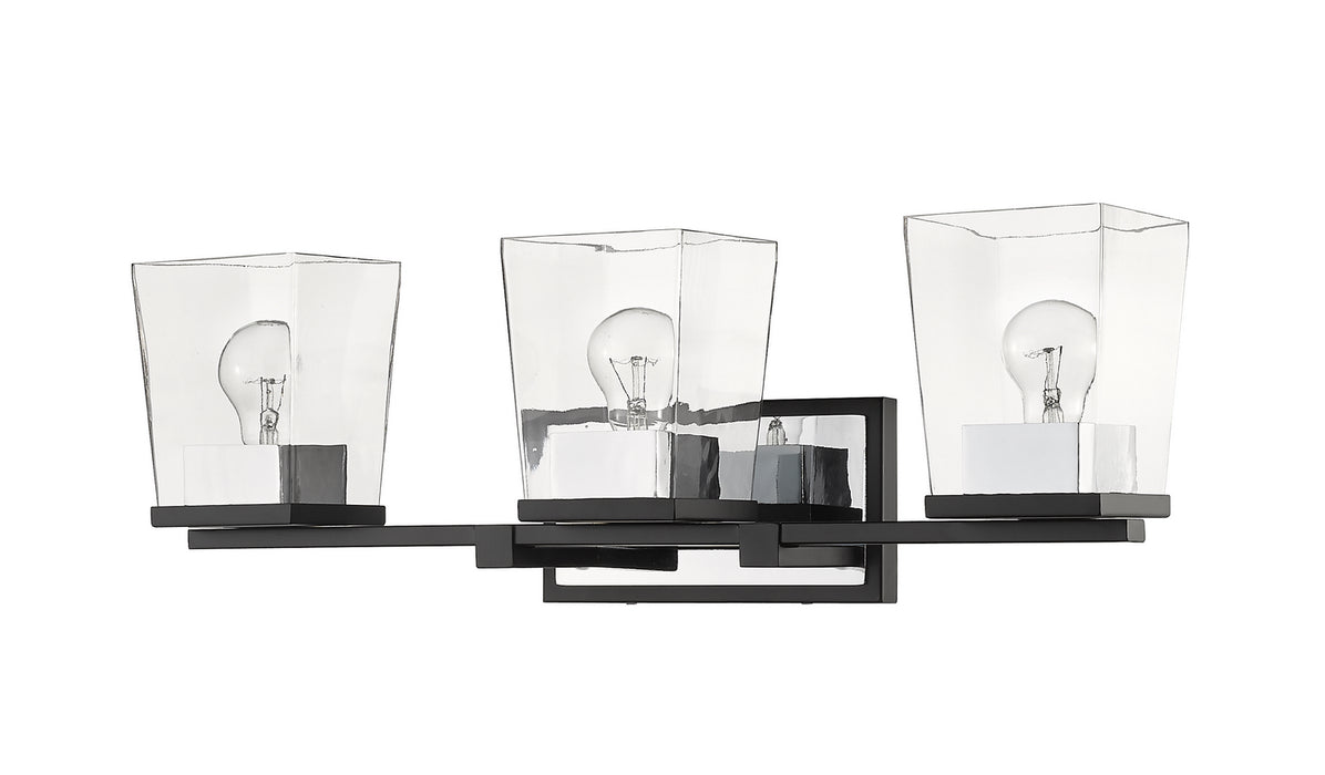 Z-Lite 475-3V-MB-CH Bleeker Street Three Light Vanity, Matte Black / Chrome Alternate Image 2.jpg