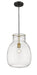 Z-Lite 476P-MB-OBR Bella One Light Pendant, Matte Black / Olde Brass Alternate Image.jpg