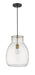 Z-Lite 476P-MB-OBR Bella One Light Pendant, Matte Black / Olde Brass Alternate Image 2.jpg