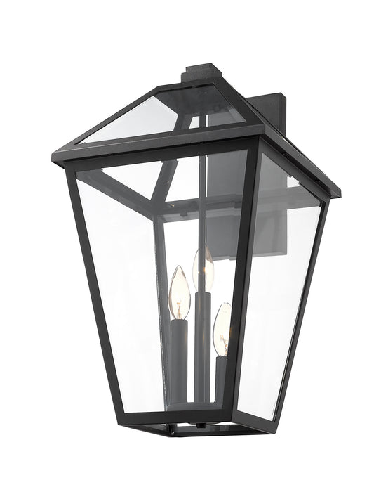 Z-Lite 579B-BK Talbot Three Light Outdoor Wall Sconce, Black Alternate Image 2.jpg