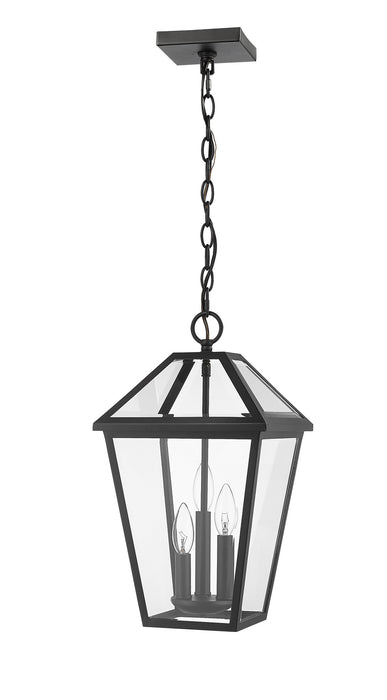 Z-Lite 579CHB-BK Talbot Three Light Outdoor Chain Mount Ceiling Fixture, Black Alternate Image 2.jpg