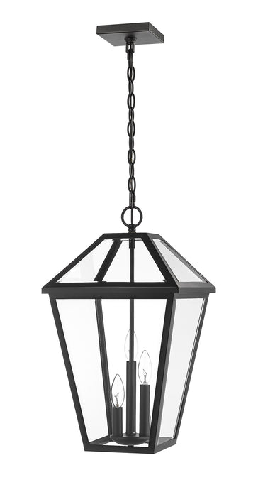 Z-Lite 579CHXL-BK Talbot Three Light Outdoor Chain Mount Ceiling Fixture, Black Alternate Image 2.jpg