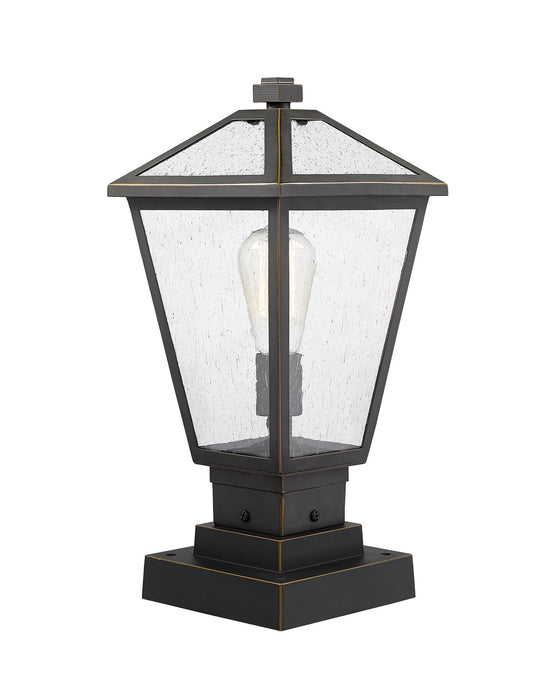 Z-Lite 579PHMS-SQPM-ORB Talbot One Light Outdoor Pier Mount, Oil Rubbed Bronze Alternate Image 3.jpg