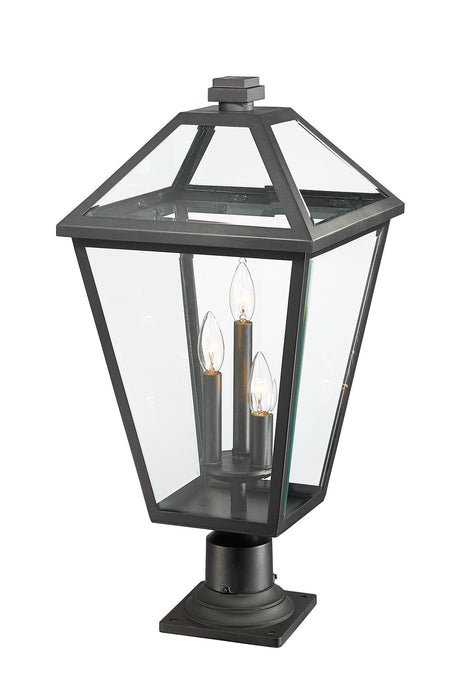 Z-Lite 579PHXLR-533PM-BK Talbot Three Light Outdoor Pier Mount, Black Alternate Image 3.jpg