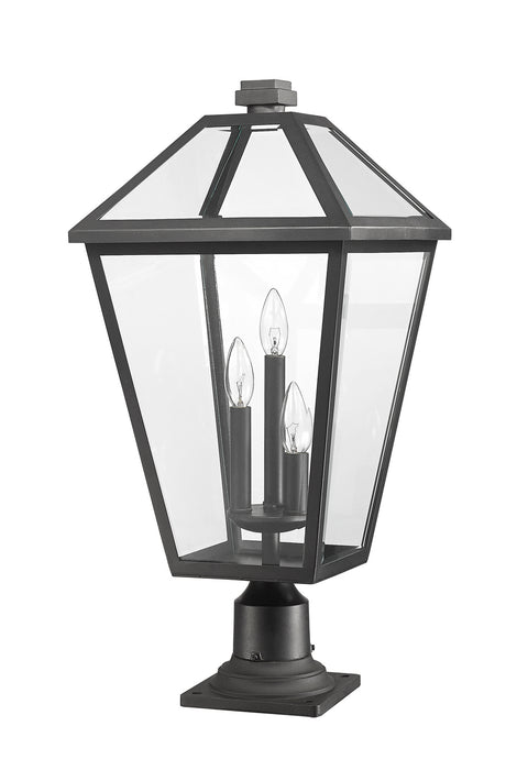 Z-Lite 579PHXLR-533PM-BK Talbot Three Light Outdoor Pier Mount, Black Alternate Image 4.jpg