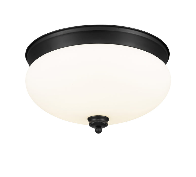 Z-Lite 721F3-MB Amon Three Light Flush Mount, Matte Black Alternate Image.jpg