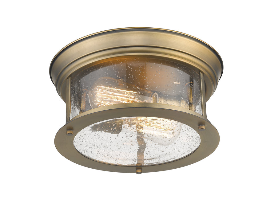 Z-Lite 727F10-HBR Sonna Two Light Flush Mount, Heritage Brass Alternate Image 2.jpg