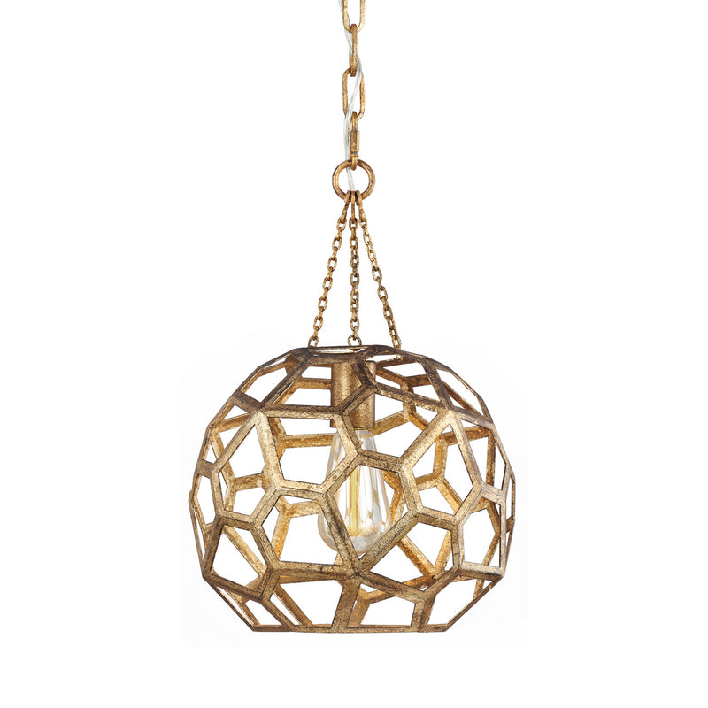 Visual Comfort Studio AP1051ADB Feccetta One Light Pendant, Antique Gild Alternate Image.jpg