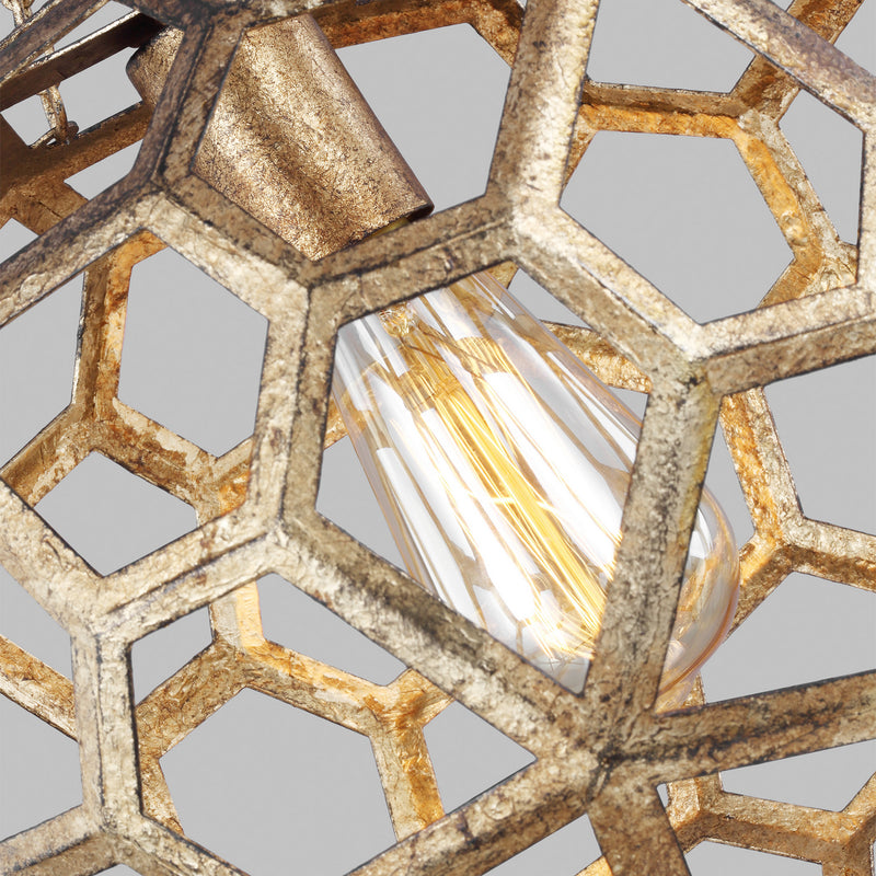 Visual Comfort Studio AP1051ADB Feccetta One Light Pendant, Antique Gild Alternate Image 2.jpg