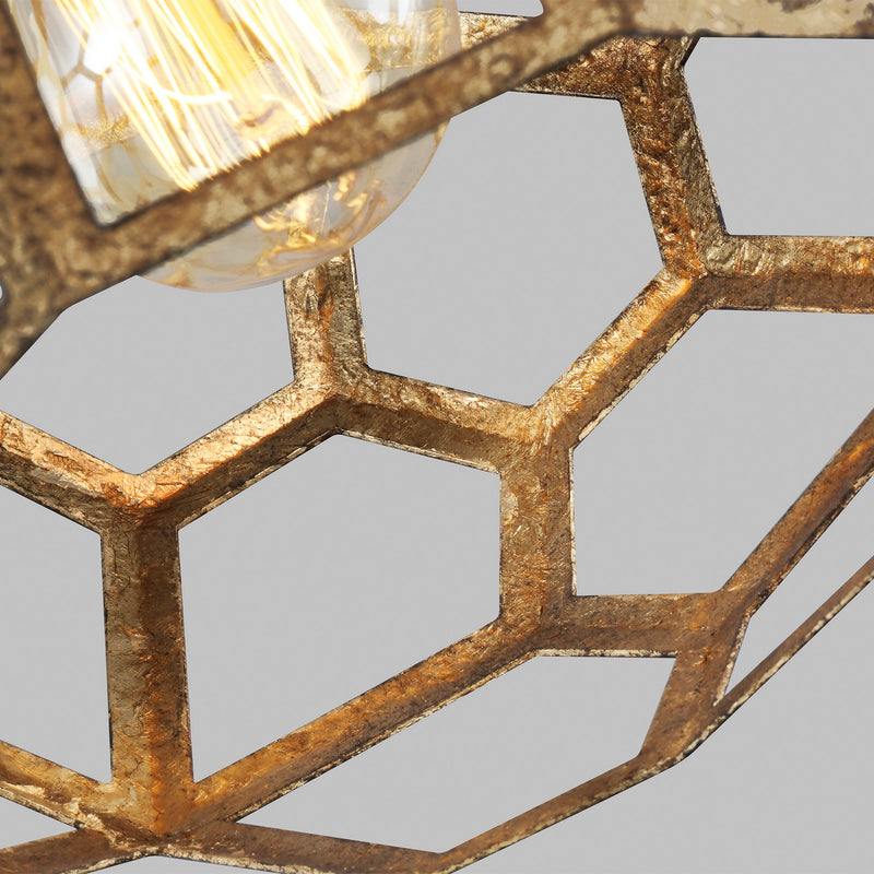 Visual Comfort Studio AP1051ADB Feccetta One Light Pendant, Antique Gild Alternate Image 3.jpg