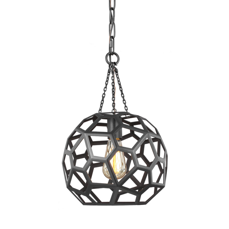 Visual Comfort Studio AP1051MBK Feccetta One Light Pendant, Midnight Black Alternate Image.jpg