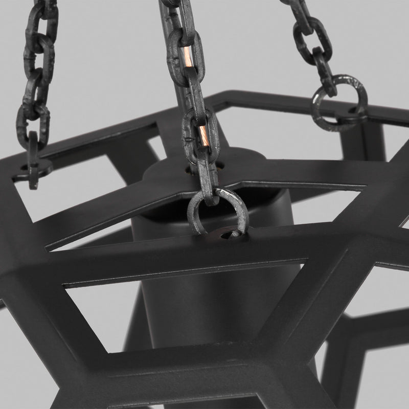 Visual Comfort Studio AP1051MBK Feccetta One Light Pendant, Midnight Black Alternate Image 2.jpg