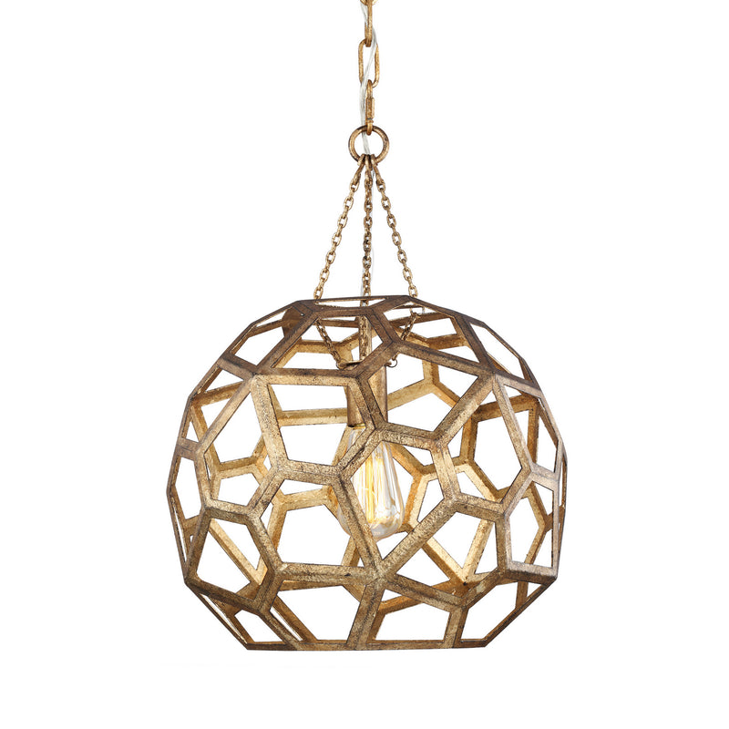 Visual Comfort Studio AP1061ADB Feccetta One Light Pendant, Antique Gild Alternate Image.jpg