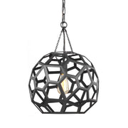 Visual Comfort Studio AP1061MBK Feccetta One Light Pendant, Midnight Black Alternate Image.jpg