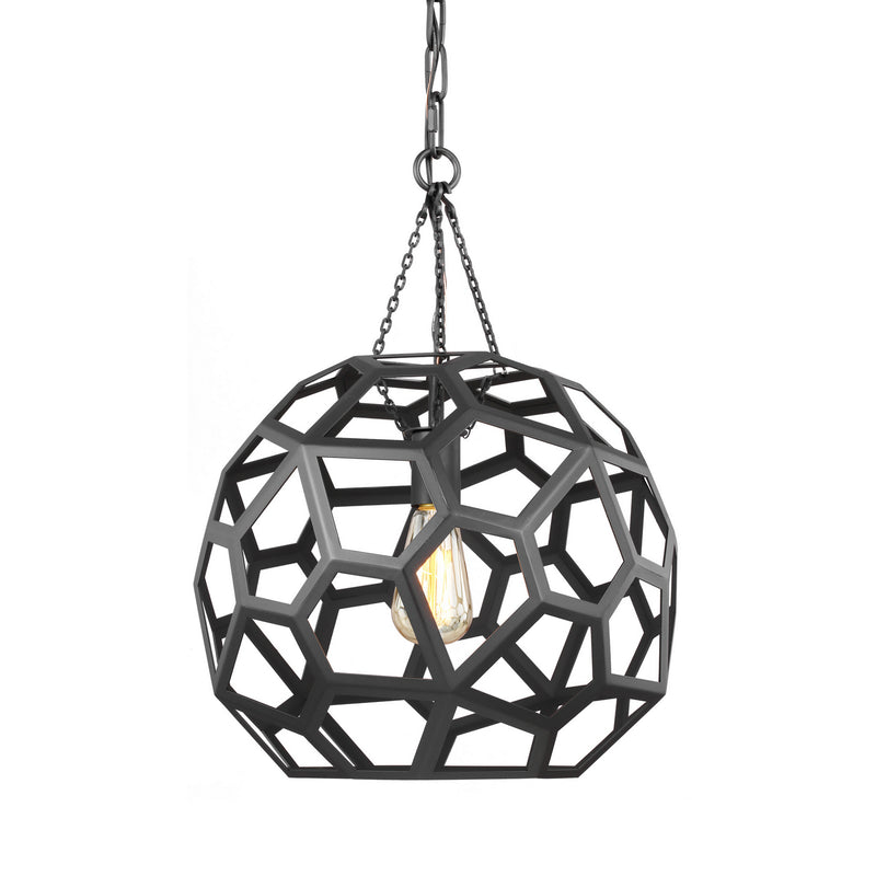 Visual Comfort Studio AP1061MBK Feccetta One Light Pendant, Midnight Black Alternate Image.jpg