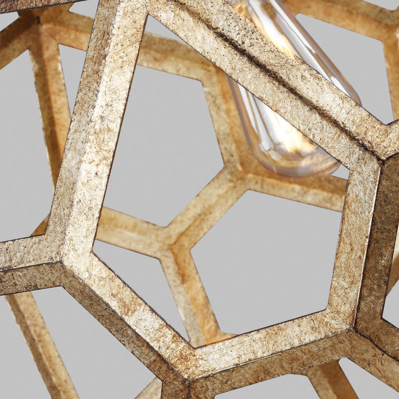 Visual Comfort Studio AP1071ADB Feccetta One Light Pendant, Antique Gild Alternate Image 2.jpg