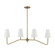 Shoppers Lighting SH10078NB Eva Four Light Chandelier, Natural Brass Alternate Image.jpg