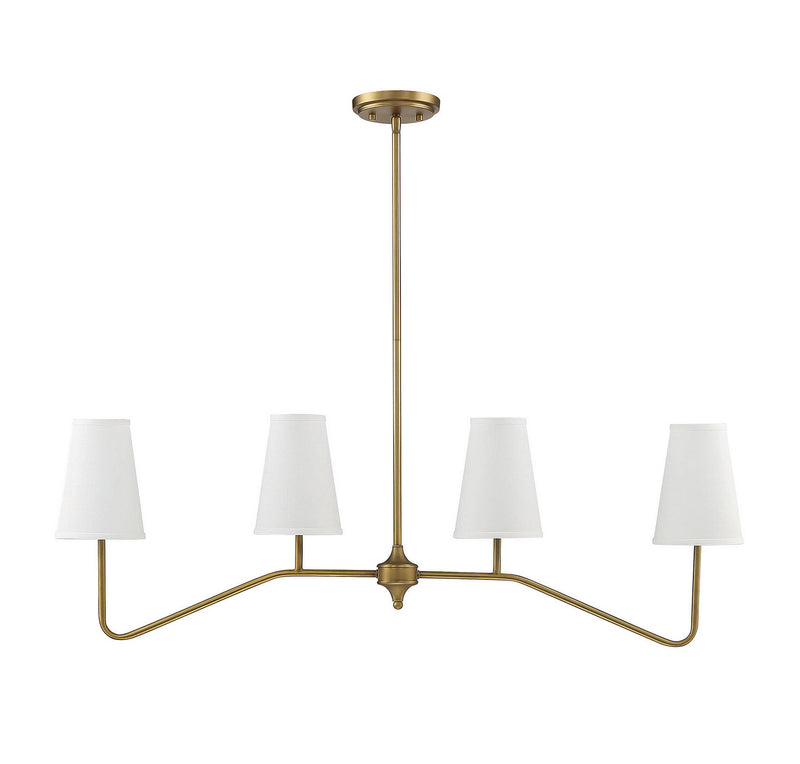Shoppers Lighting SH10078NB Eva Four Light Chandelier, Natural Brass Alternate Image.jpg