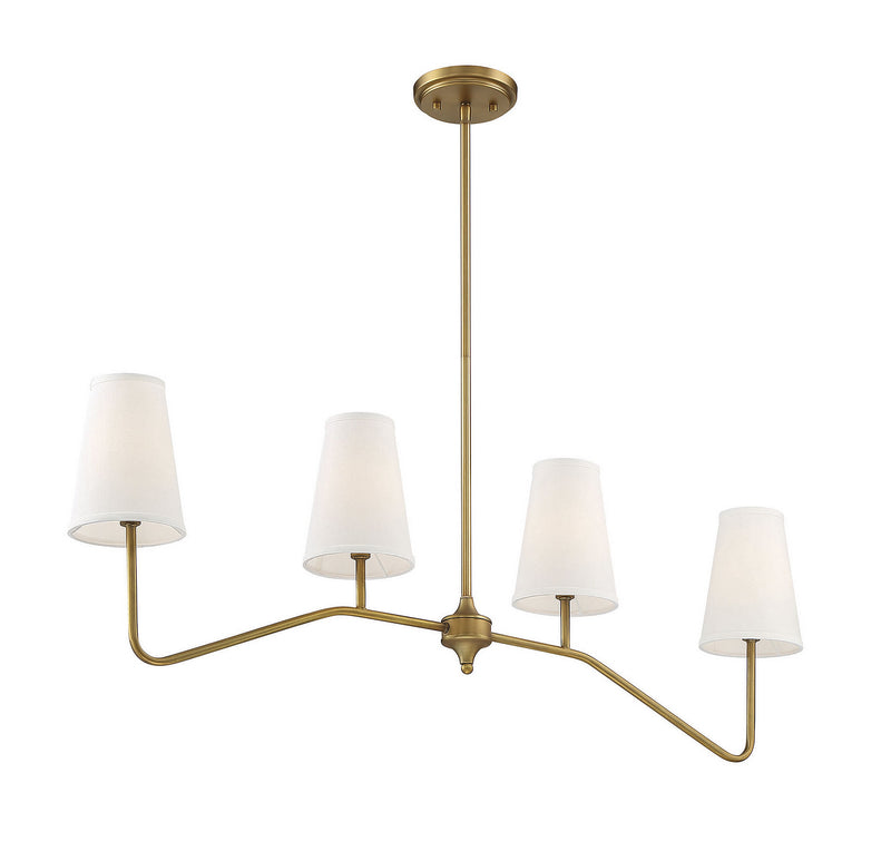 Shoppers Lighting SH10078NB Eva Four Light Chandelier, Natural Brass Alternate Image 4.jpg