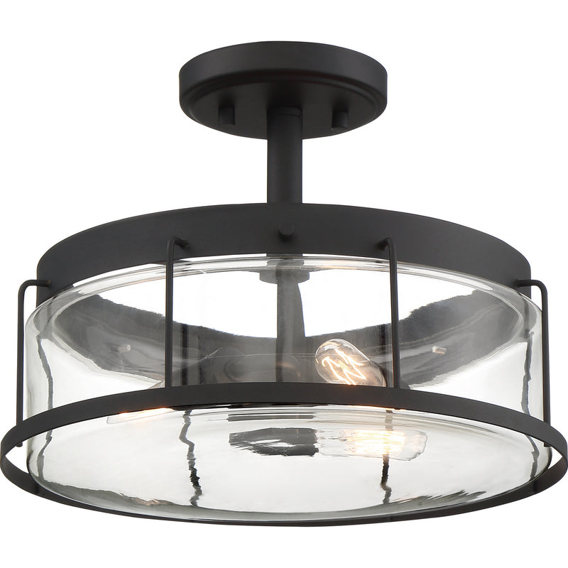 Quoizel LUD1713EK Ludlow Three Light Semi Flush Mount, Earth Black Alternate Image 2.jpg