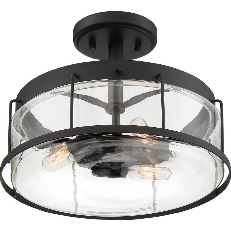 Quoizel LUD1713EK Ludlow Three Light Semi Flush Mount, Earth Black Alternate Image 3.jpg