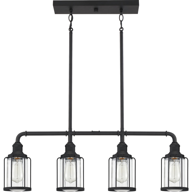 Quoizel LUD434EK Ludlow Four Light Linear Chandelier, Earth Black Alternate Image.jpg