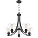 Quoizel PRUS5026MBK Pruitt Five Light Chandelier, Matte Black Alternate Image 2.jpg