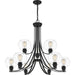 Quoizel PRUS5034MBK Pruitt Nine Light Chandelier, Matte Black Alternate Image 2.jpg