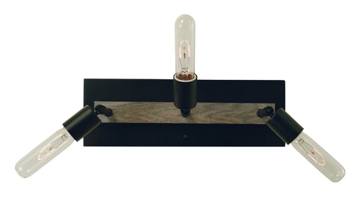 Framburg 5438 MBLACK Loft Three Light Wall Sconce, Matte Black Alternate Image.jpg