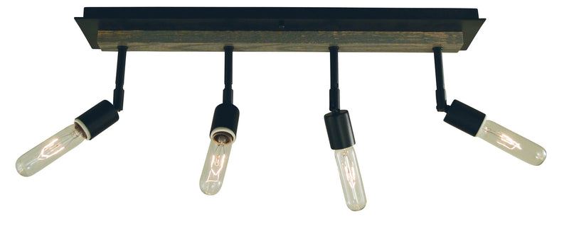 Framburg 5439 MBLACK Loft Four Light Wall Sconce, Matte Black Alternate Image.jpg