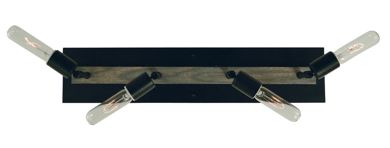 Framburg 5439 MBLACK Loft Four Light Wall Sconce, Matte Black Alternate Image 2.jpg