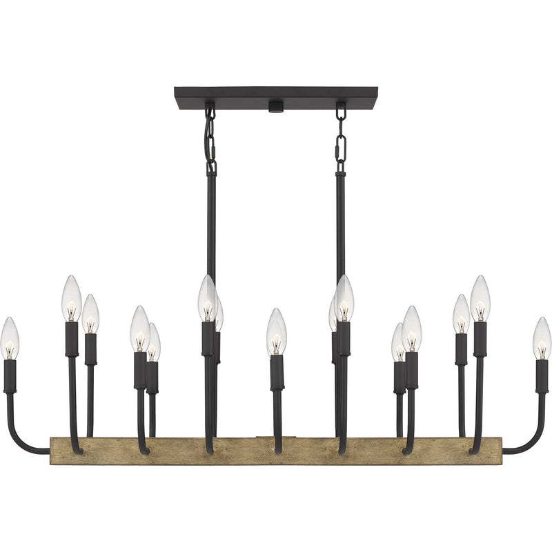 Quoizel COD139MBK Coda 16 Light Island Chandelier, Matte Black Alternate Image 3.jpg